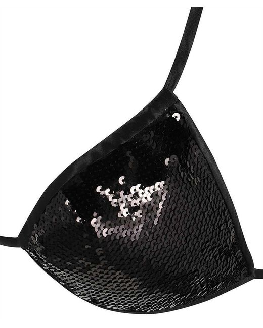 Tom Ford Black Sequined Triangle Bra