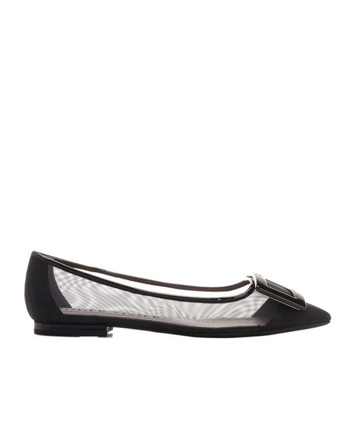 Roger Vivier Brown Gommetine Ballet Flats