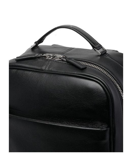 Tom Ford Black Logo Printed Zipped Backpack for men