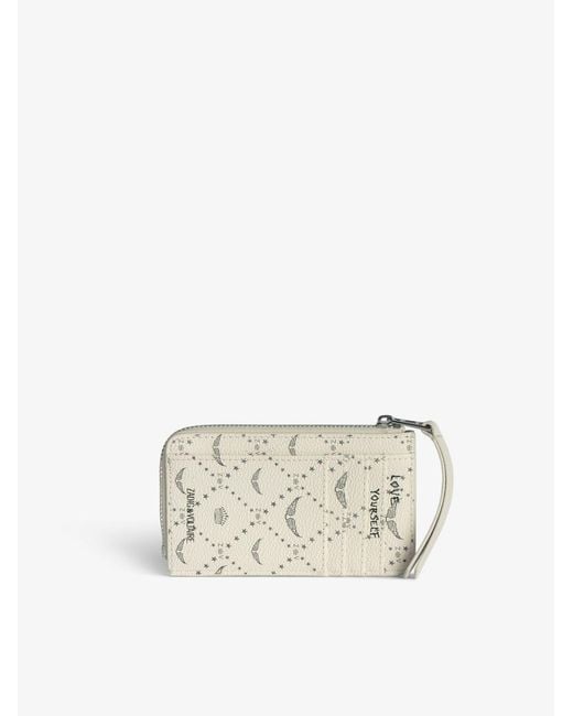 Zadig & Voltaire White Monogram Card Holder