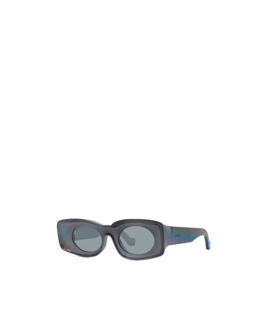 Loewe Blue Rectangular Frame Sunglasses