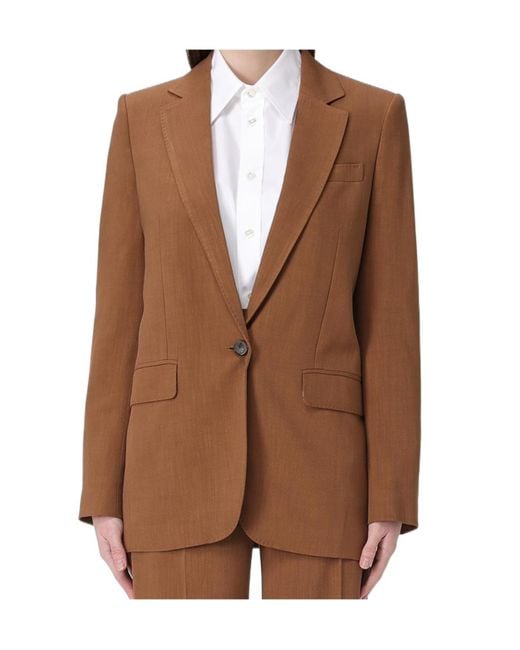 Etro Brown Long-Sleeved Suit Jacket