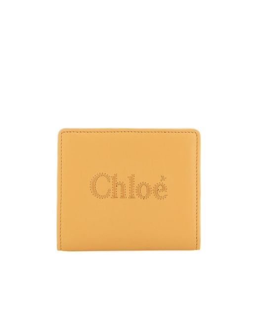 Chloé Natural Chlo Sense Compact Bi-Fold Wallet
