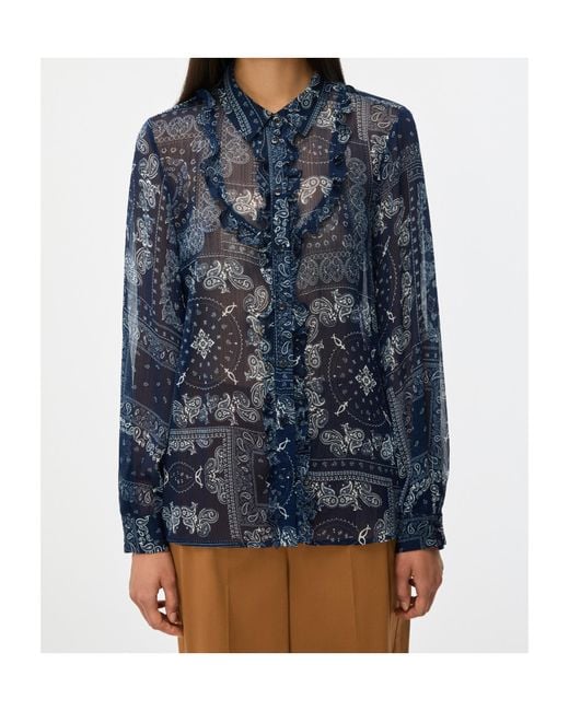 iBlues Blue Printed Shirt