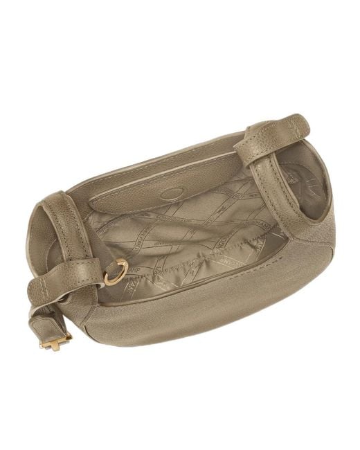 Longchamp Natural Le Foulonné Leather Shoulder Bag