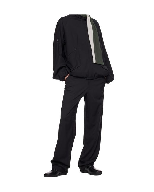 Kiko Kostadinov Black Casual Pants With Belt Loops for men