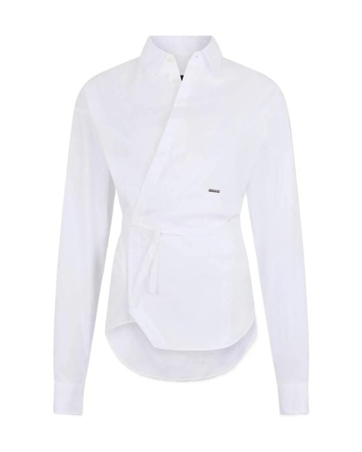 DSquared² White Wrap Shirt