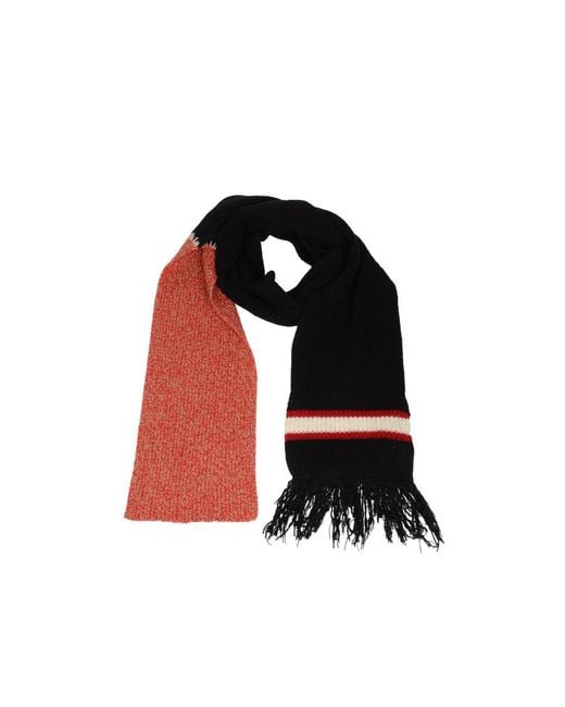 Marni Black College-Style Knitted Scarf for men
