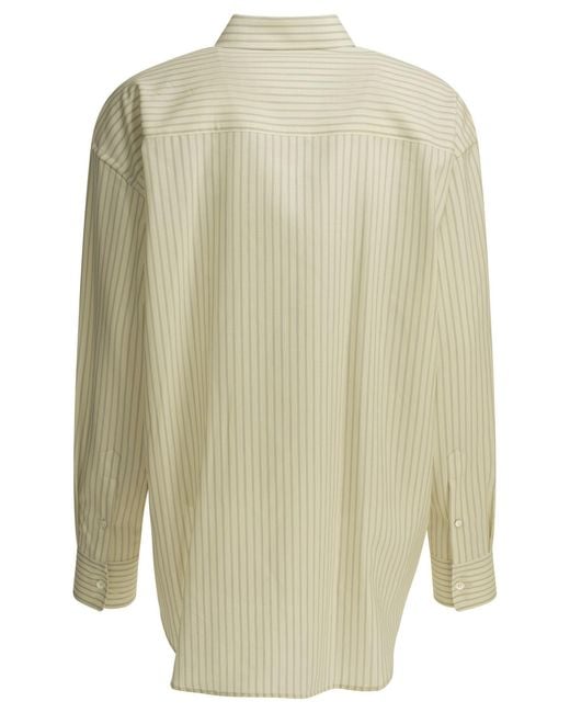 Auralee White Super Fine Wool Casual Shirt