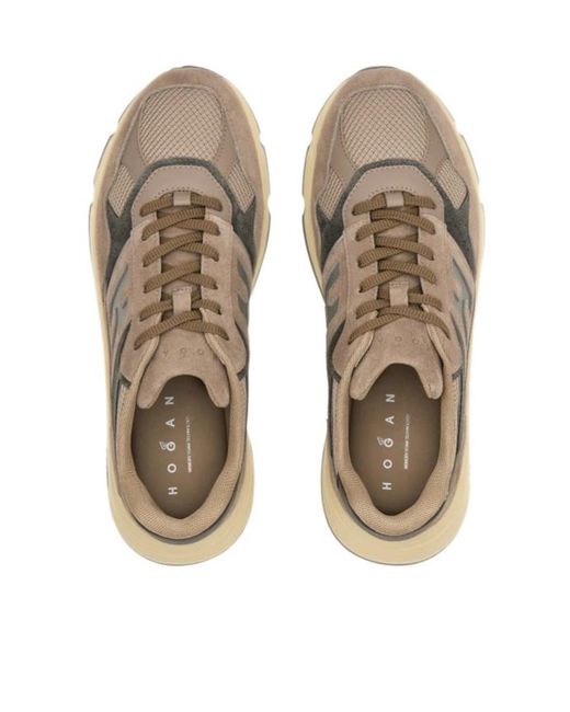 Hogan Brown Hyperlight Lace-Up Sneakers for men