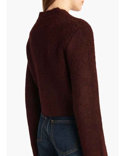 Khaite Black Ello Cropped Knitted Jacket