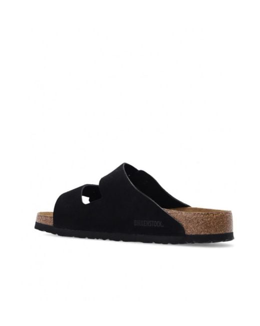 Birkenstock Black Arizona Suede Sandals for men
