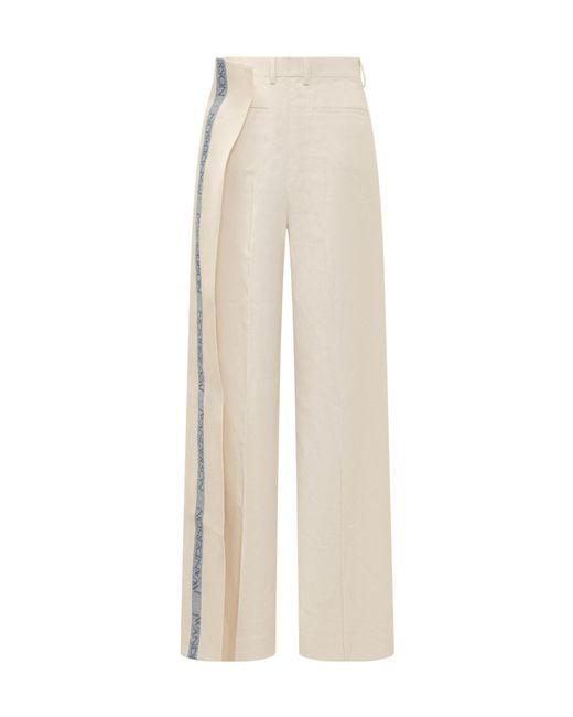J.W. Anderson White Jw Anderson Side-Panel Wide-Leg Trousers