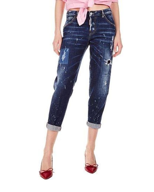 DSquared² Blue Pierced Detail Jeans
