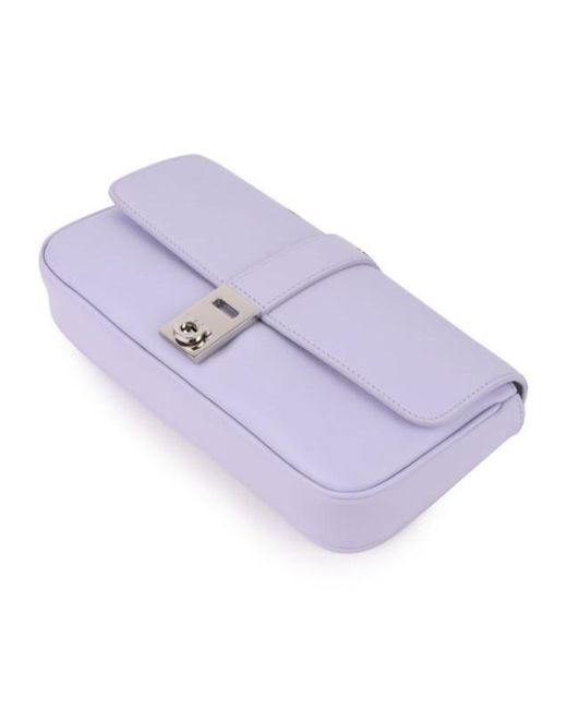 Ferragamo Purple Mini Chain Crossbody Bag