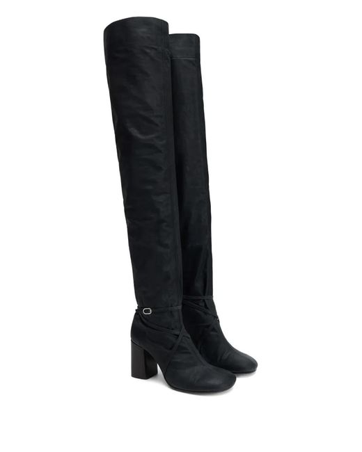 Lemaire Black Knotted Anatomic High Boots