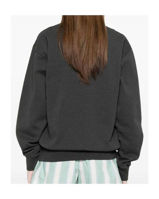 Sporty & Rich Black Crew Neck Long-Sleeved Sweatshirt