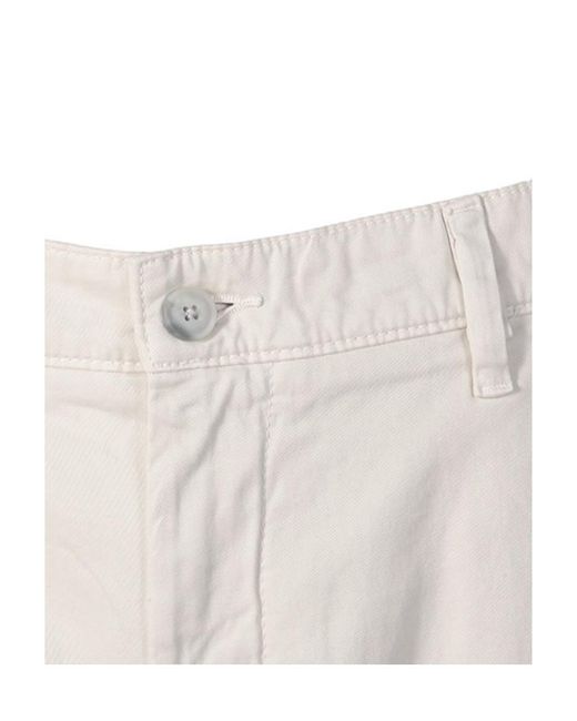 Boss White Slim-Fit Chino Trousers for men