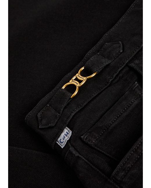 Citizens of Humanity Black Kimberly Horsebit-Embellished Flared-Leg Jeans