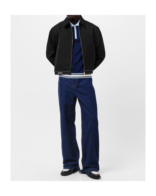 Casablanca Black Logo Zip-Up Casual Jacket for men