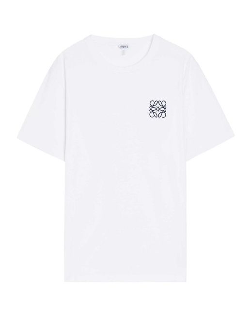 Loewe White Cotton T-Shirt for men
