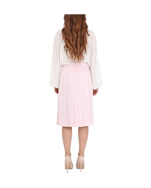 Max Mara Pink Pleated Skirt