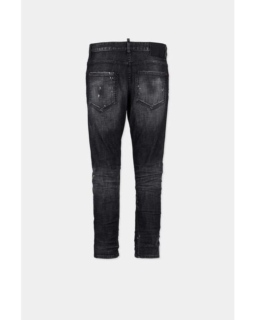 DSquared² Blue Distressed Slim-Fit Jeans for men