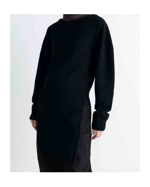 Lemaire Black Long-Sleeved Crewneck Jumper