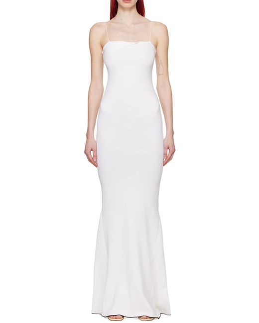 Jacquemus White Folded Mermaid Dress