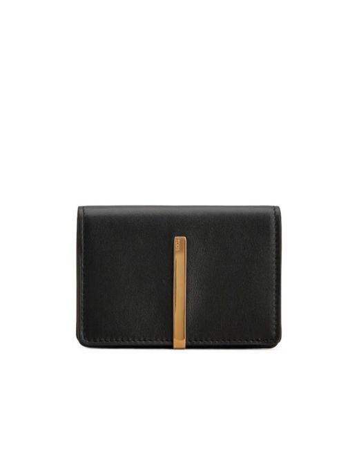 Tod's Black Bar Snap Buttoned Wallet
