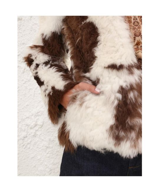 Zimmermann Natural Hypnotic Spot Shearling Jacket
