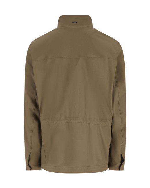 Herno Green High Neck Field Jacket for men