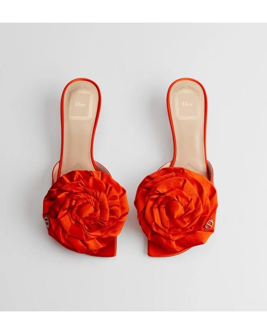 Dior Red Aurore Heeled Sandal