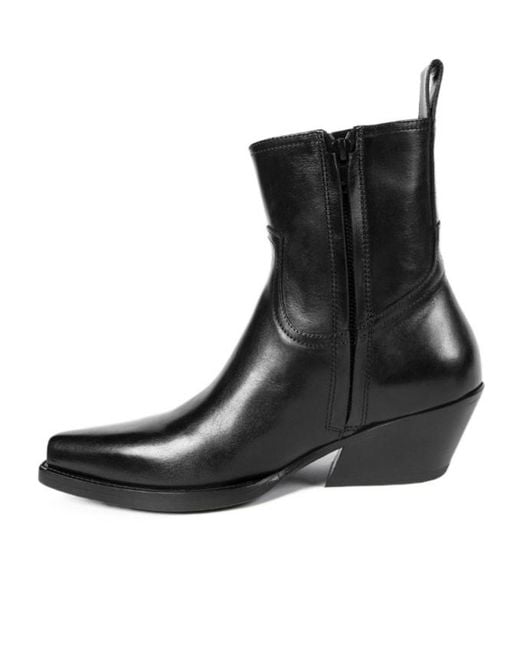 Ann Demeulemeester Black Imme Pointed-Toe Ankle Boots for men