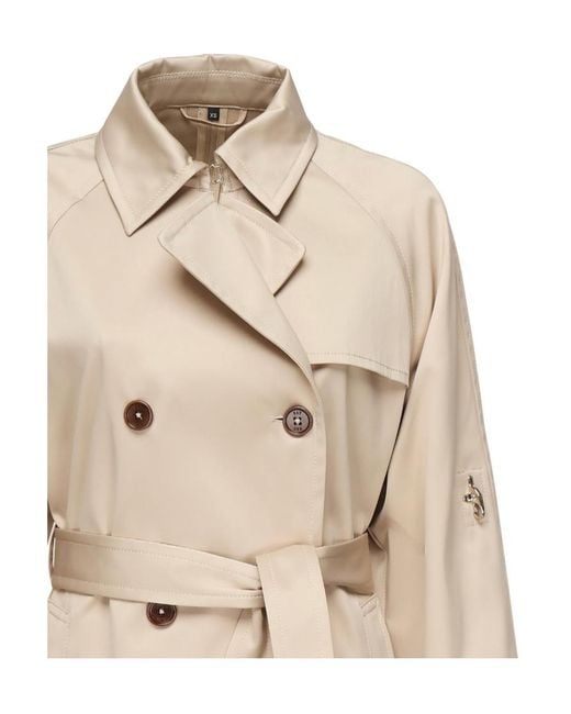 Fay Natural Double-Breasted Belted Coat