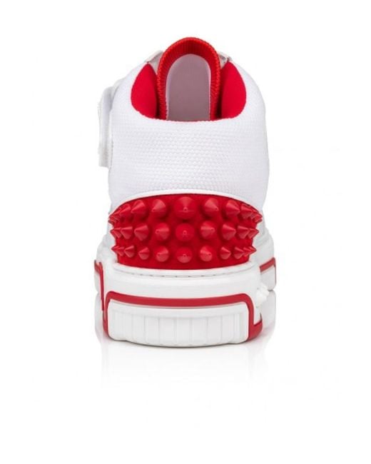 Christian Louboutin White Astroloubi Mid-Top Sneakers for men