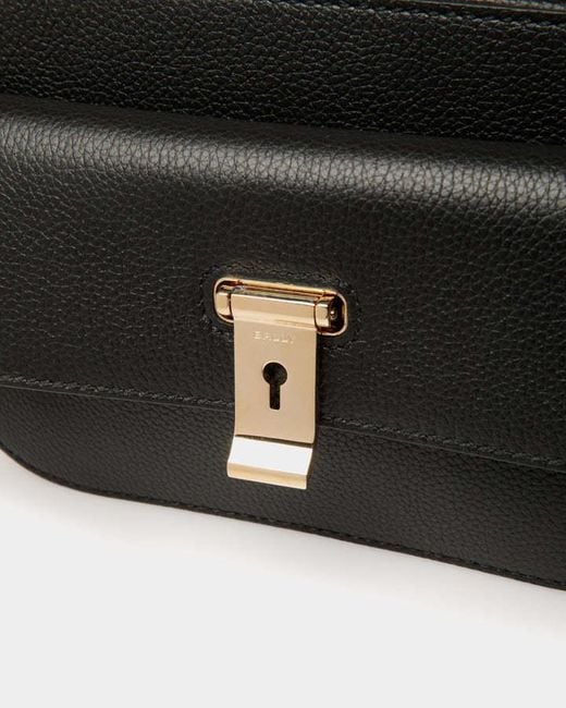 Bally Black Lock Me Small Crossbody Bag