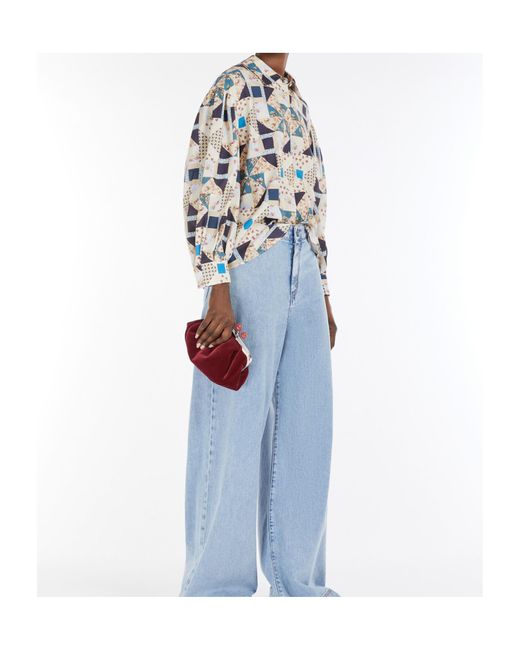 Weekend by Maxmara Multicolor Cotton Satin Patchwork Shirt