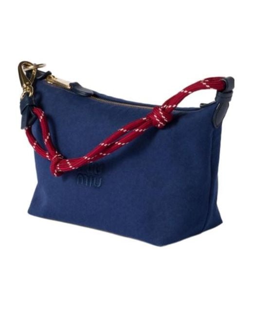 Miu Miu Blue Gabardine Sachet