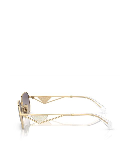 Prada White Eyewear Rectangular Frame Sunglasses