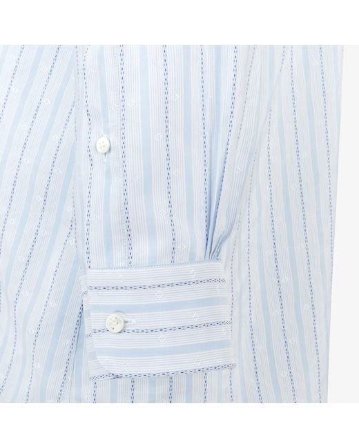 Fendi White Striped Button-Down Shirt for men