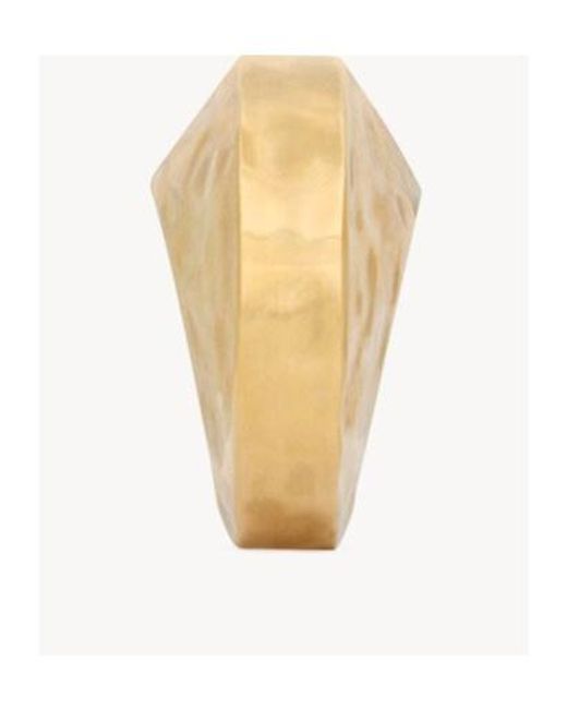 Saint Laurent Metallic Plateau Dome Cuff