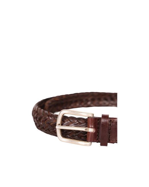 Orciani Brown Woven Belt for men