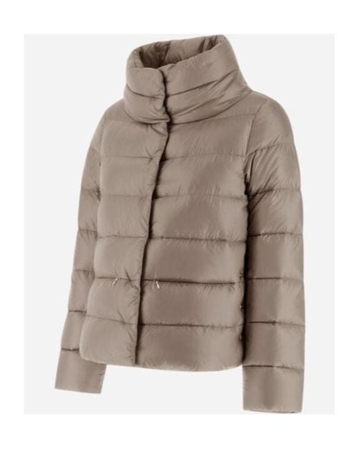 Herno Brown Long-Sleeved Down Jacket