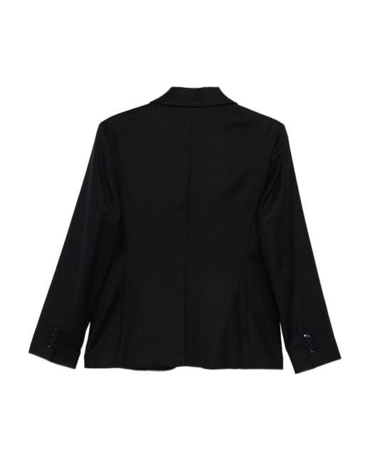 Barena Black Button-Fastening Wool Jacket