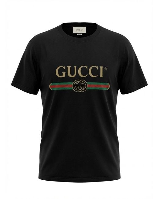 Gucci Black Oversize Washed T-Shirt With Logo for men
