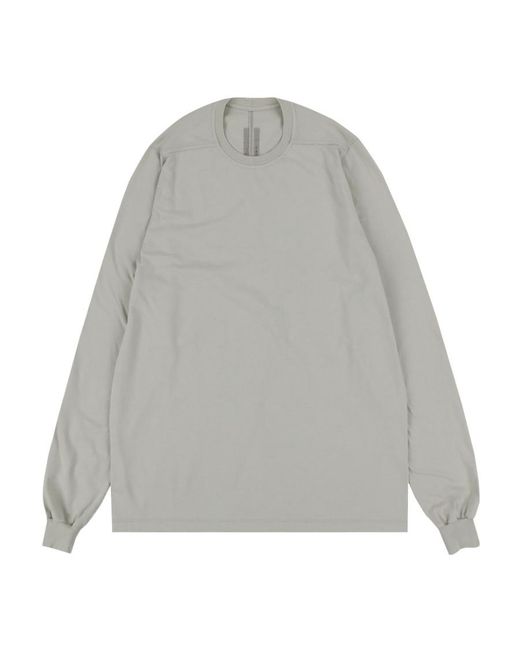 Rick Owens Gray Crew Neck Long-Sleeved T-Shirt for men