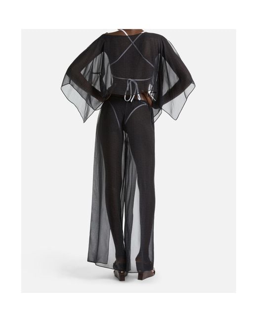 Balmain Gray Monogram Beach Trousers