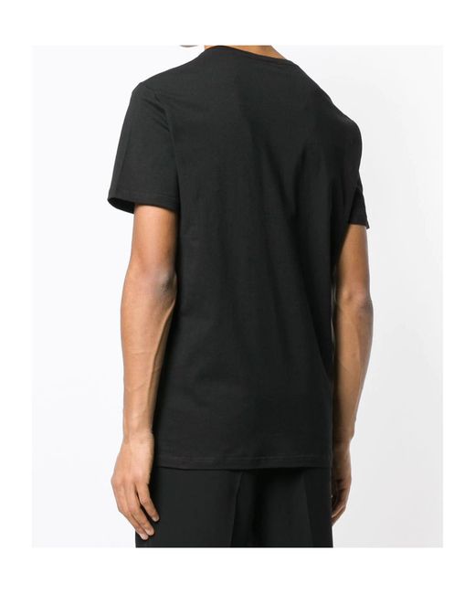 McQueen Black Logo Round-Collar T-Shirt for men