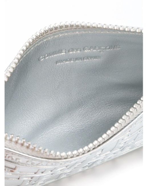 Comme des Garçons White 'Embossed Logo' Purse for men